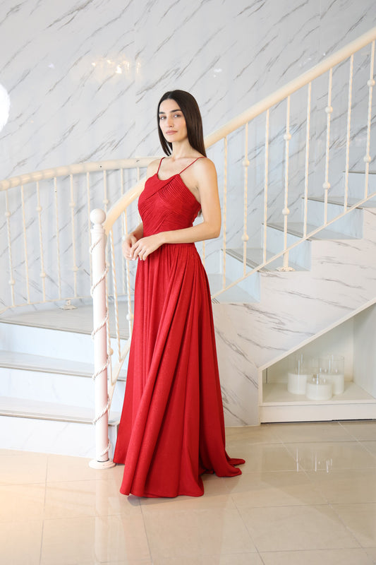 LONG EVENING GOWN RED 2