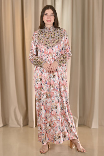 ROSE NUDE & PASTEL FLORAL PRINT
