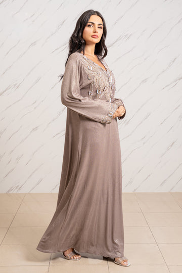 LAYALI AL-NOOR COUTURE EMBROIDERED DRESS