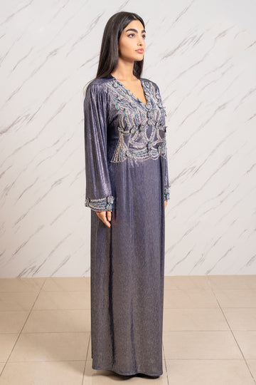 MIDNIGHT BUTTERFLY COUTURE MUKHAWAR DRESS