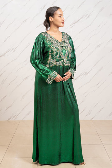 LAYALI AL-AMETHYST COUTURE EMBROIDERED DRESS