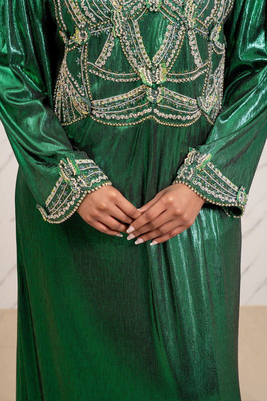 LAYALI AL-AMETHYST COUTURE EMBROIDERED DRESS