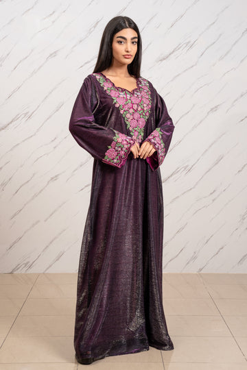 LAYALI AL-AMETHYST COUTURE EMBROIDERED DRESS