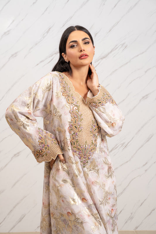 NOOR AL-ZAHAB COUTURE EMBROIDERED DRESS