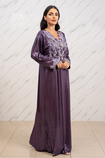 AMETHYST BUTTERFLY COUTURE MUKHAWAR DRESS