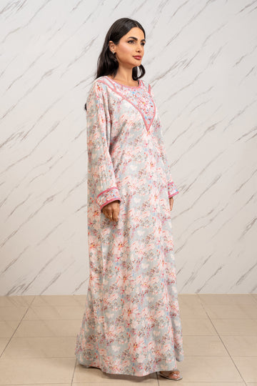 SOFT PINK HANDMADE ARABIC TABEH DRESS