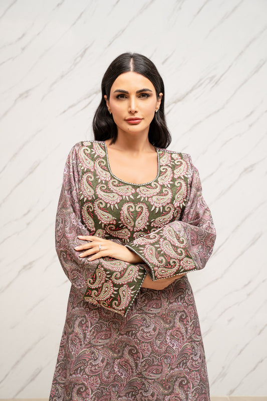 PAISLEY PREMIUM LINEN DRESS