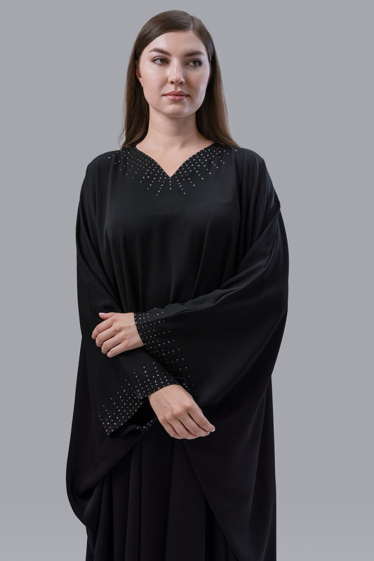 MODERN BUTTERFLY ABAYA BLACK