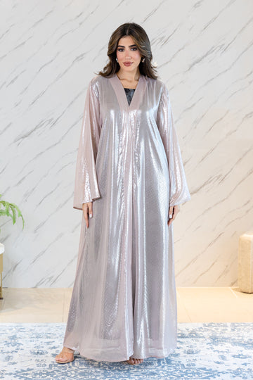 LIGHT COFFEE GOLDEN DOTS ABAYA