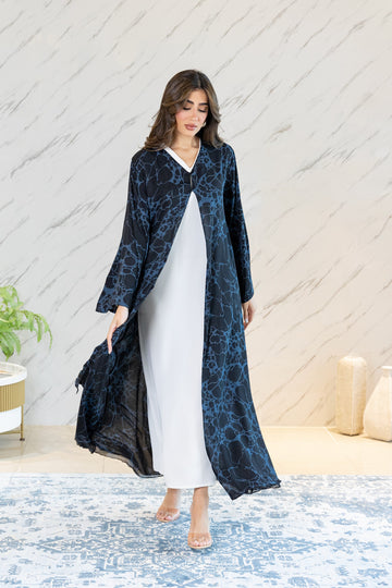 MODERN NAVY BLUE TEXTURE ABAYA