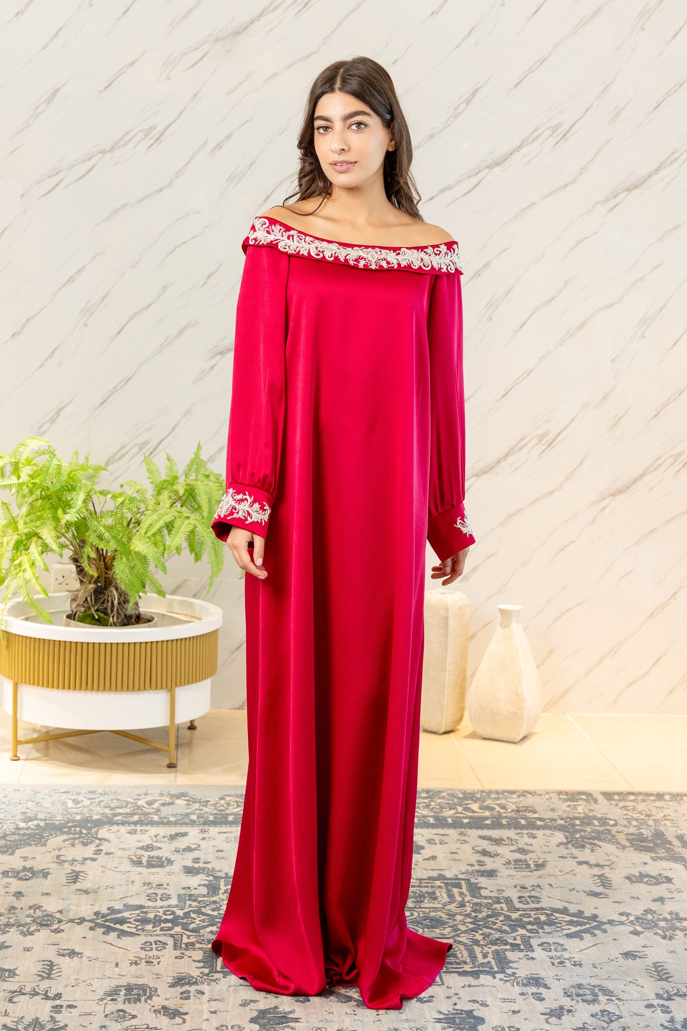 MAROON GRACE JALABIYA