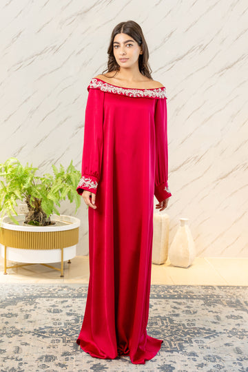 MAROON GRACE JALABIYA