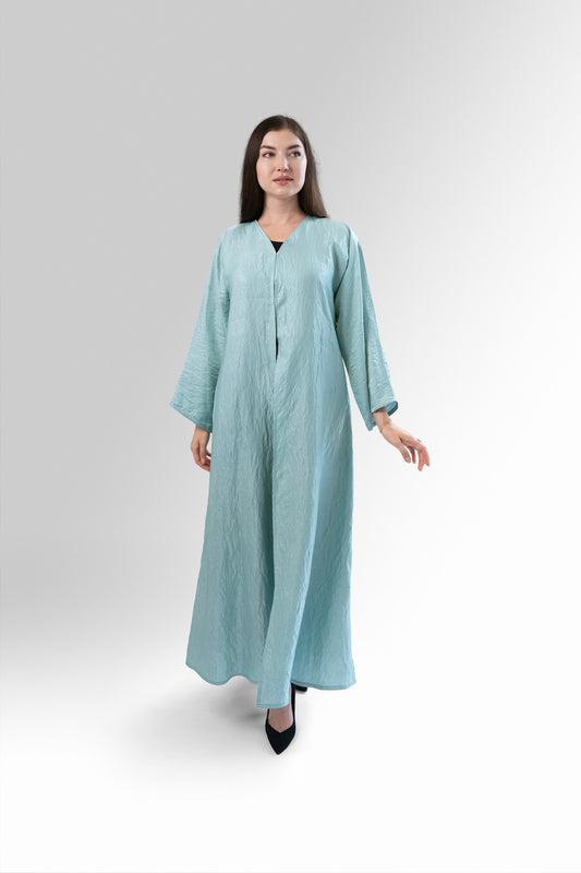 SHIMMERY ABAYA BLUE GREEN 2