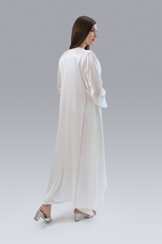 WHITE CLASSIC ABAYA